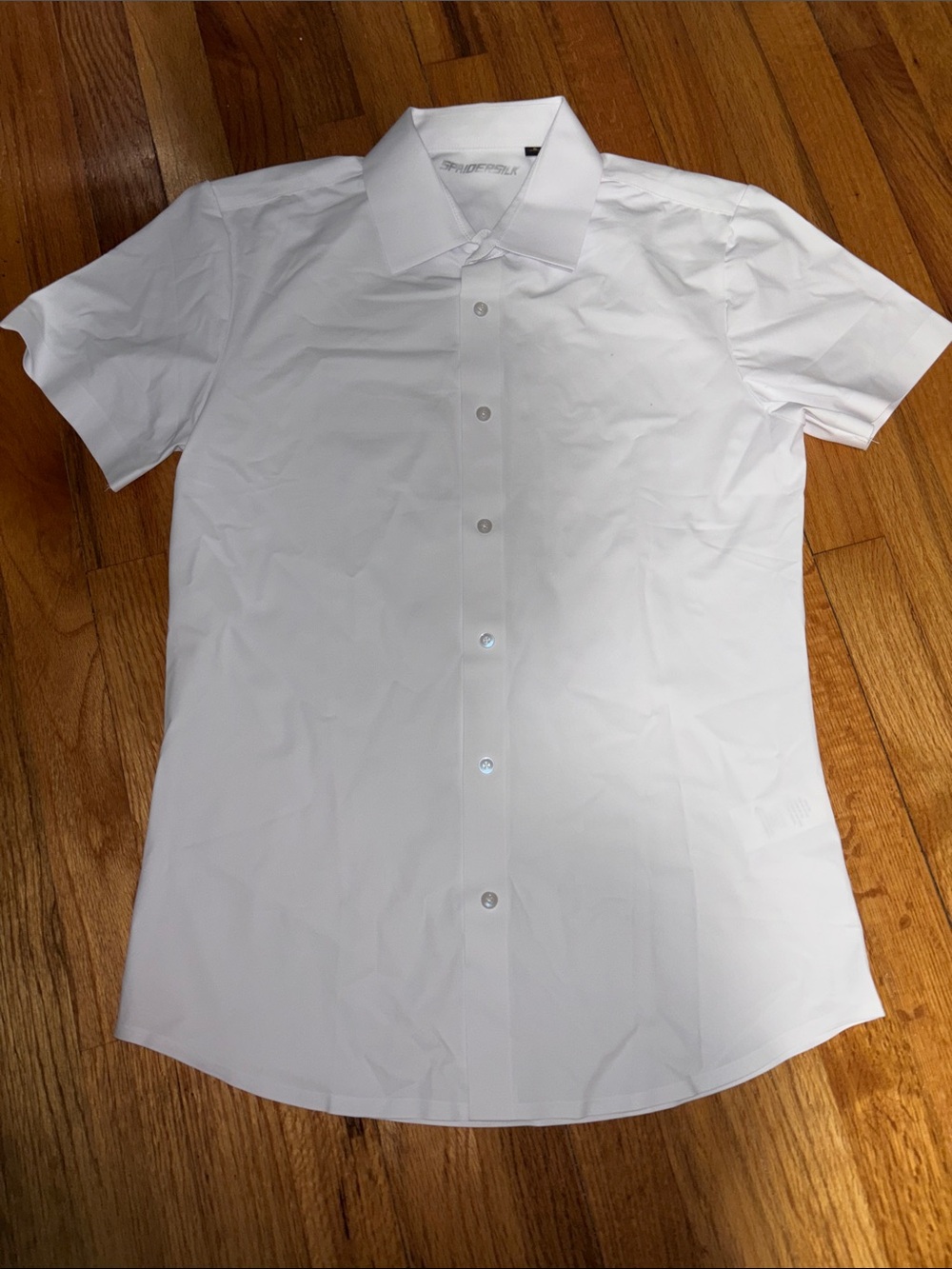 Men's White Short-Sleeve Dress Shirt